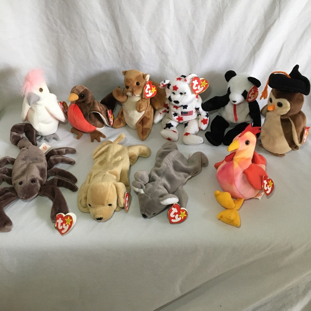 TY Beanie Baby VTG Lot of 10!! All born in 1990’s!